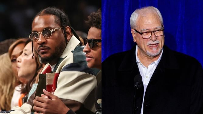 "While I'm taking those bullets you're in the stands tweeting" - Carmelo Anthony gets Brutally Honest on Phil Jackson Pinning NY Exit on Knicks Icon