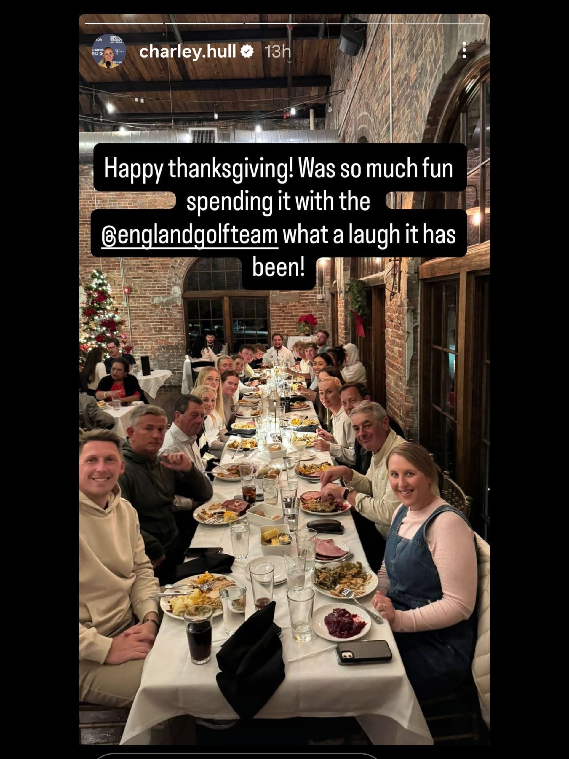 Screenshot from Hull&#039;s Instagram story / Source: @charley.hull on IG