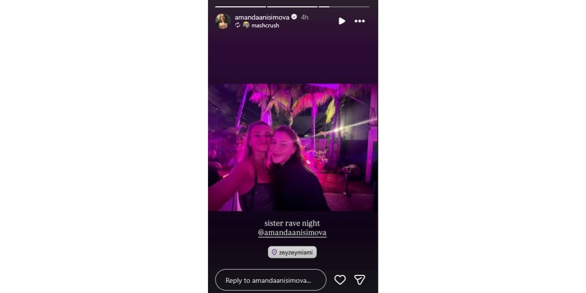 Broomfield's Instagram Story (Source: Instagram/ayan.broomfield)