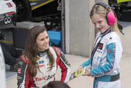 Danica Patrick talks with a fan at Texas Motor Speedway. Source: Imagn