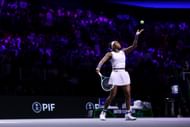 Coco Gauff in her service motion at the 2025 WTA Finals (Source: Getty)
