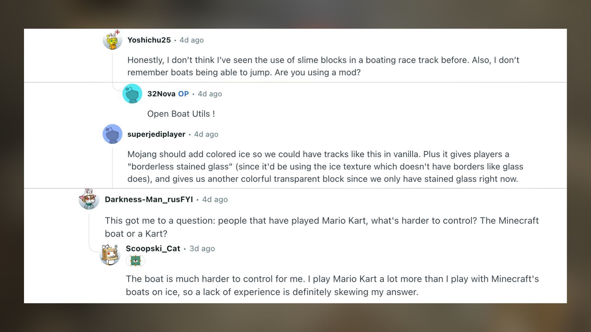 Redditors react to the Mario Kart track made in the game (Image via Reddit)