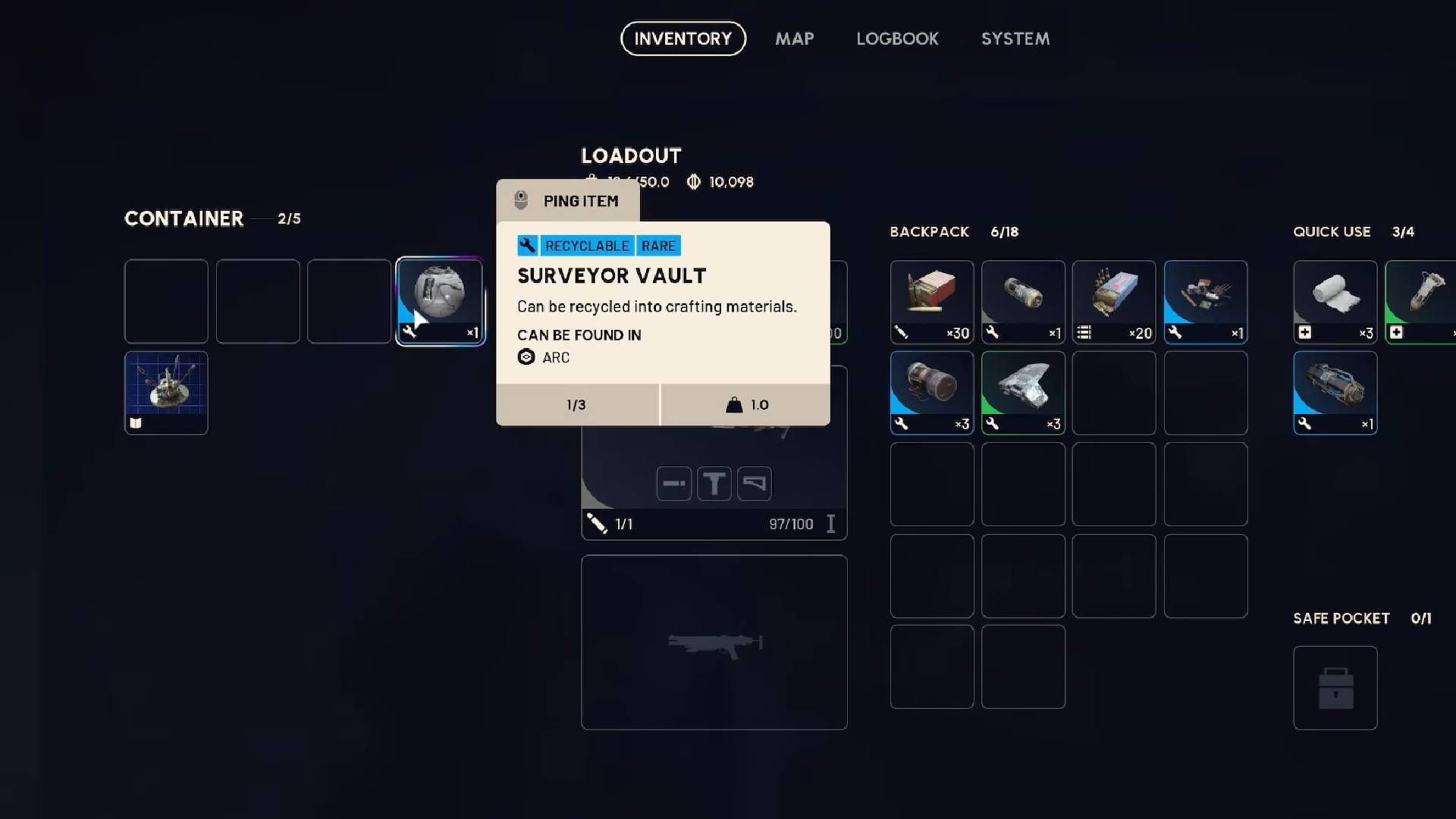 Collect the Surveyor Vault from the ARC to conclude the Mixed Signals quest (Image via Embark Studios || YouTube/Schrawgs)