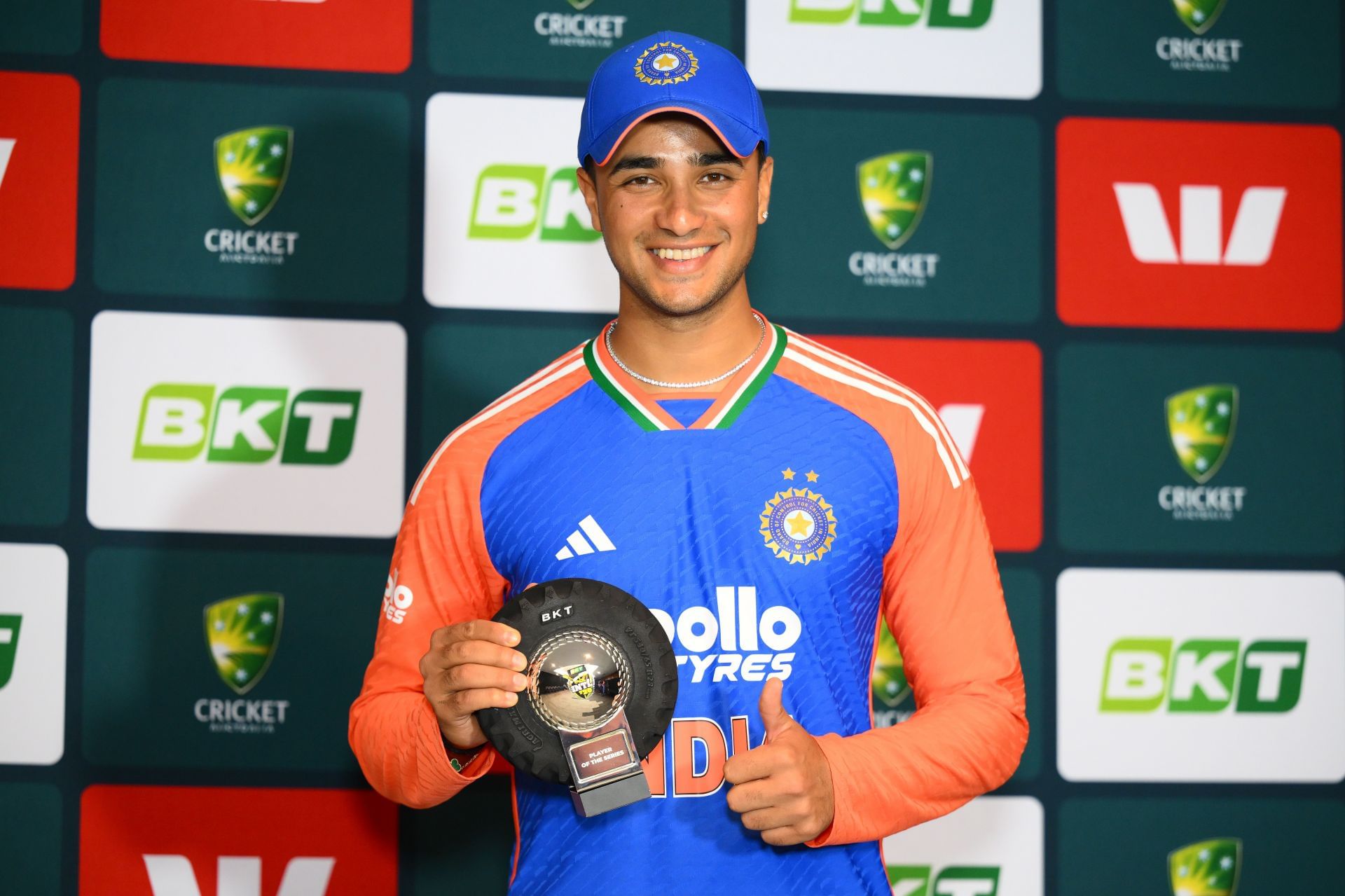 Abhishek Sharma was chosen as the Player of the Series. [P/C: Getty]