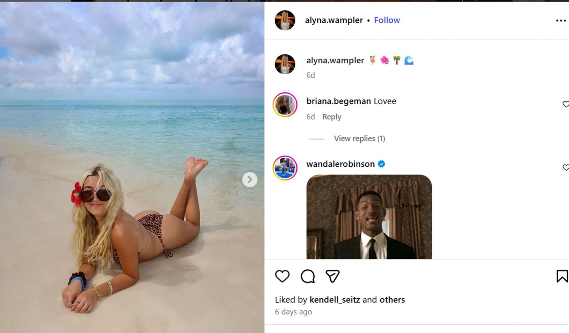 Wan&#039;Dale Robinson&#039;s girlfriend, Alyna Wampler/@alyna.wampler