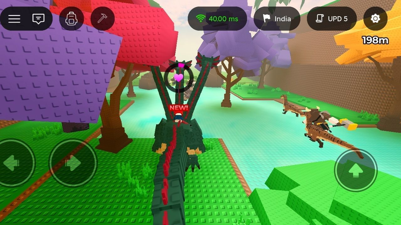 Taming a hydra in the Everdawn biome (Image via Roblox)