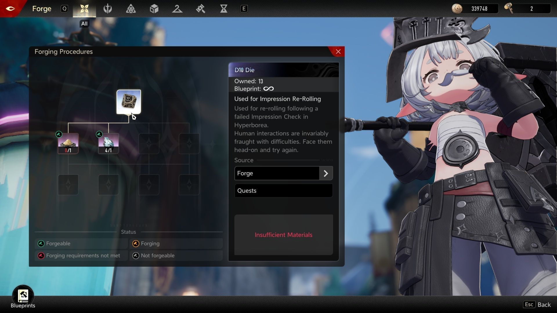 It can be tedious to farm up the materials to make D10s, but it's worth having a few on-hand at all times (Image via Hero Games)