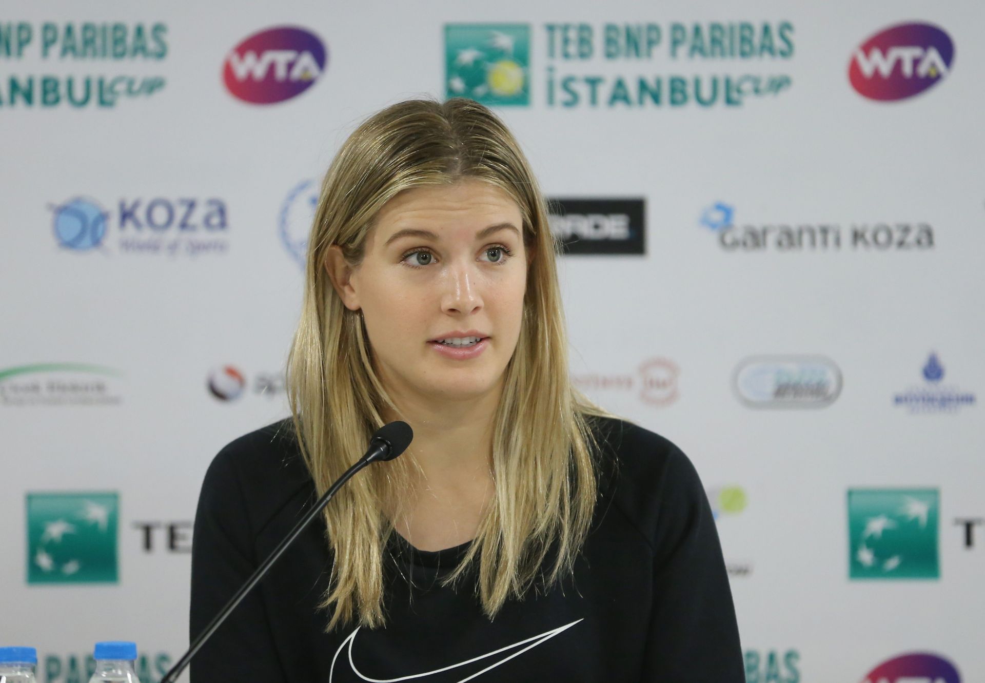 Bouchard at the Canadian tennis player Eugenie Bouchard in Istanbul - Source: Getty