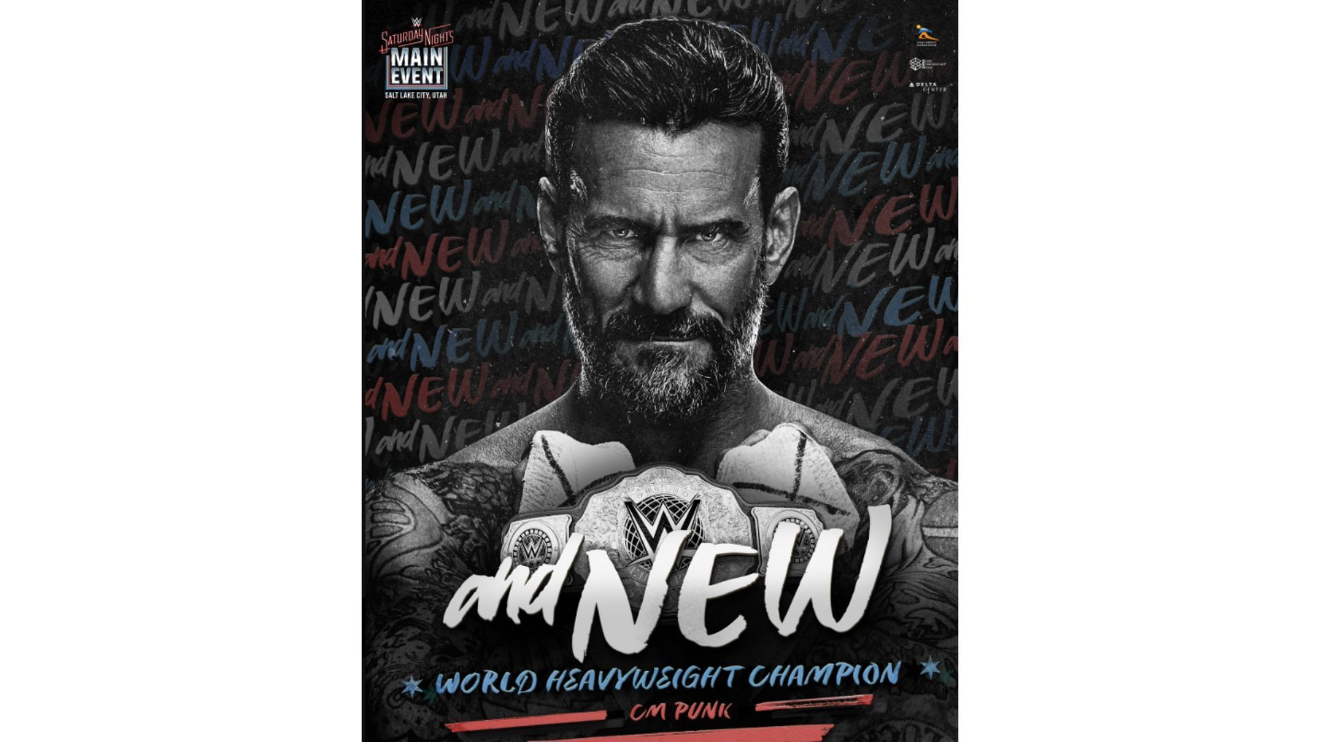 Graphic proclaiming CM Punk&#039;s World Title win at WWE SNME [Source: @WWE on X]