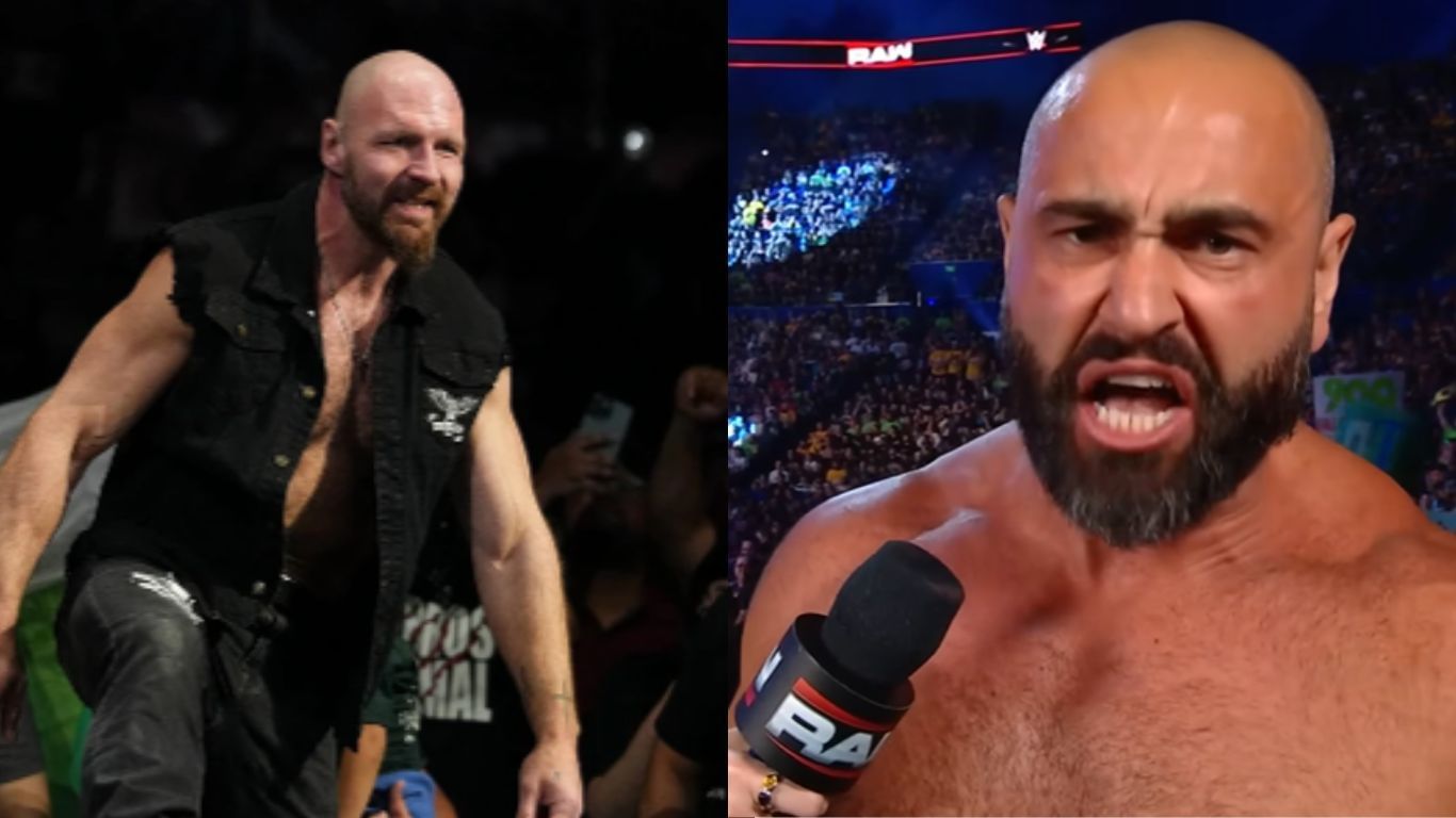 Jon Moxley (left) and Rusev (right) [Images from allelitewrestling.com and WWE