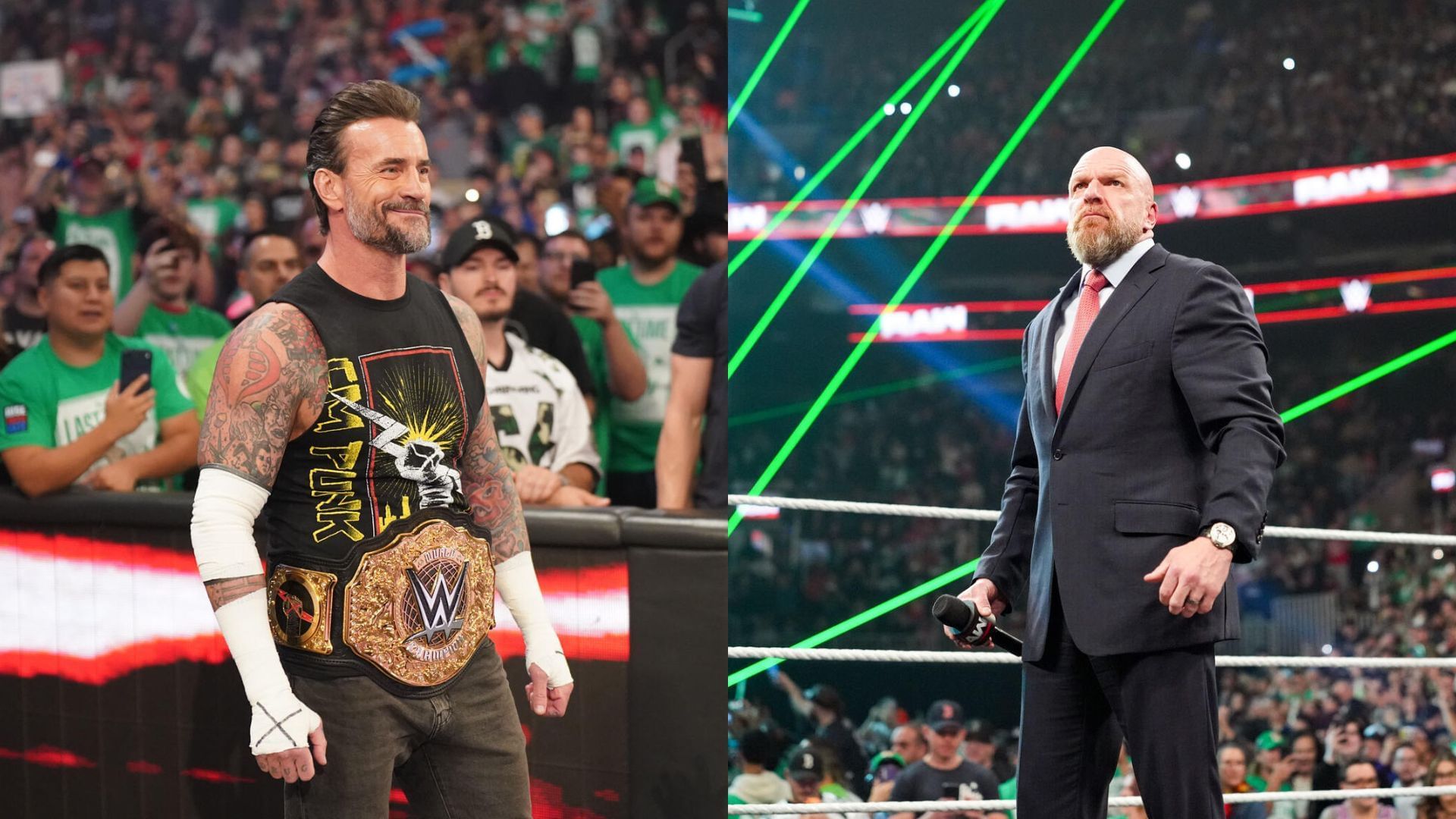 CM Punk (left); Triple H (right) [Image credits: wwe.com]
