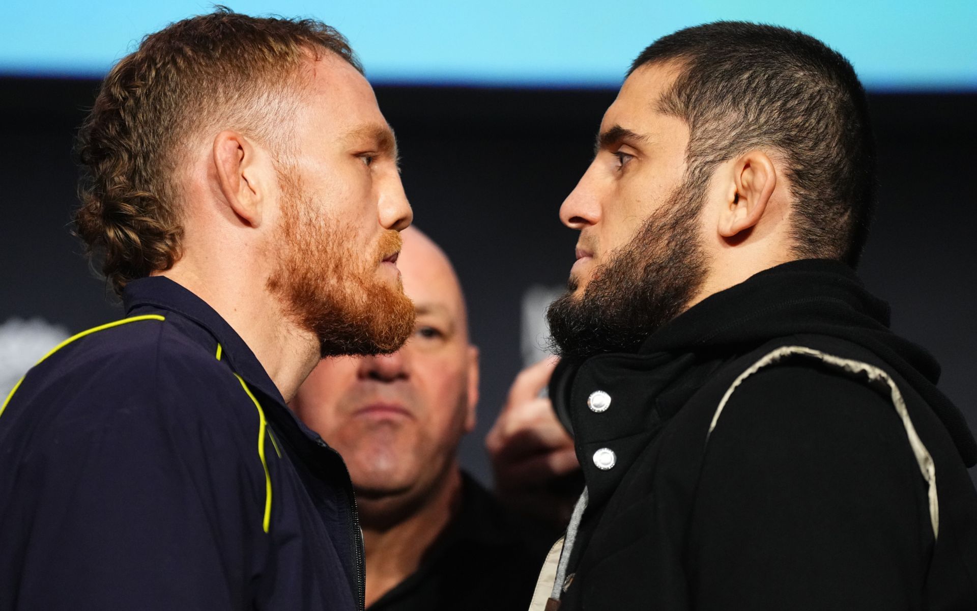 UFC welterweight previews Jack Della Maddalena (left) vs. Islam Makhachev (right) title fight. [Image courtesy: Getty Images]