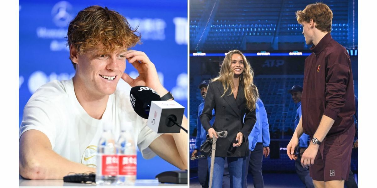 Jannik Sinner with his girlfriend Laila Hasanovic (Image Source: Getty)