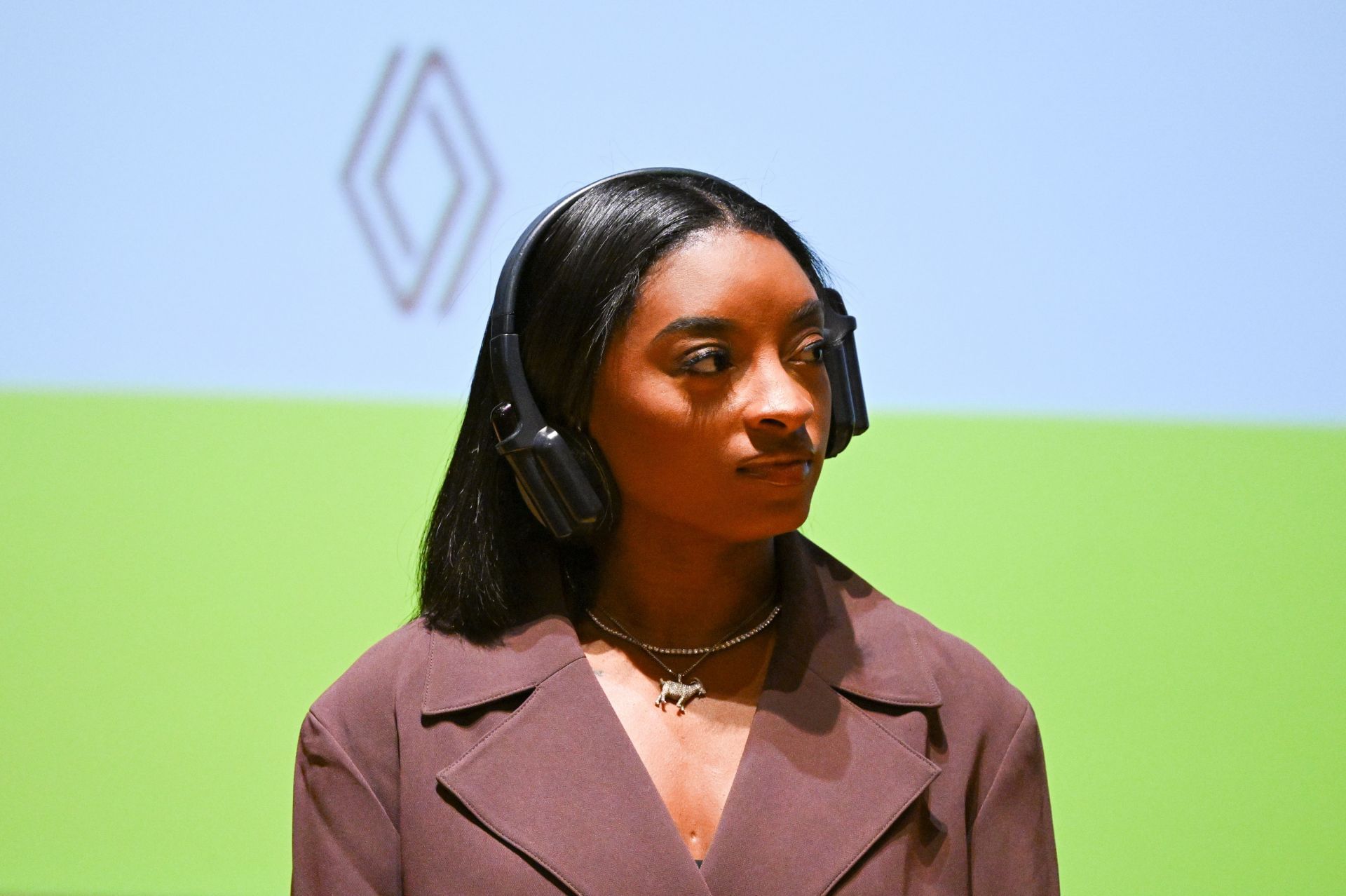  Simone Biles during a motivational talk in Buenos Aires, Argentina. (Photo by Getty Images)