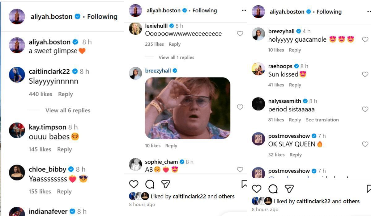 Credit: Aliyah Boston/Instagram)