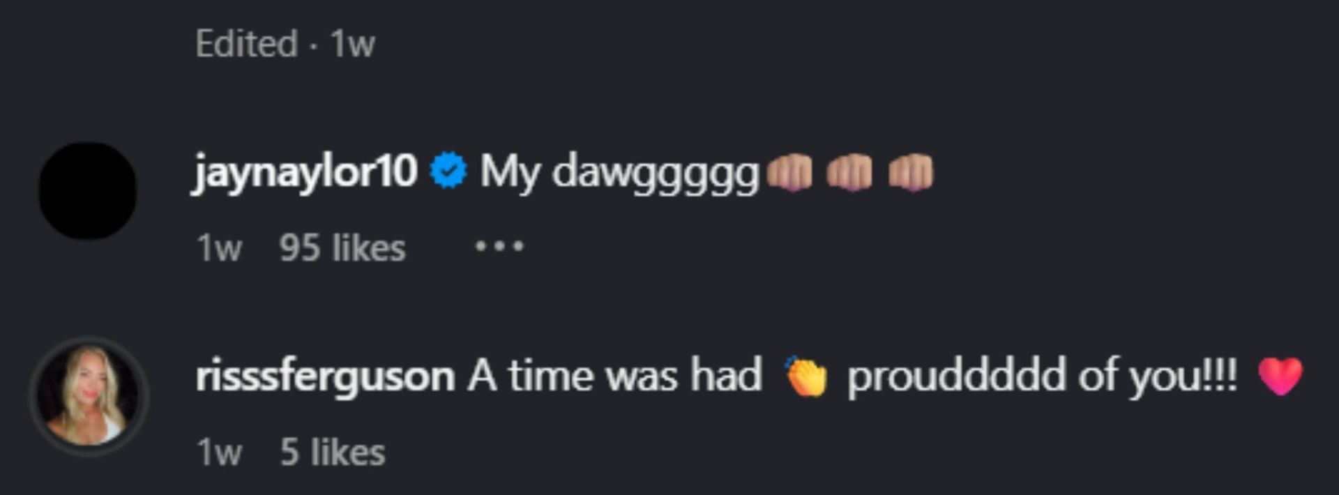 Screenshot of comments [Image Source: Instagram/im__ferg]