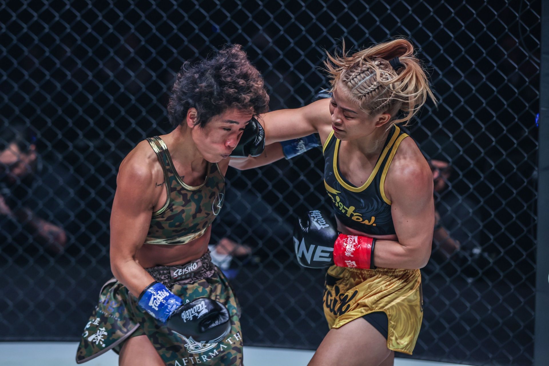 Kana (L) gives credit to Stamp Fairtex (R) | Photo by ONE Championship