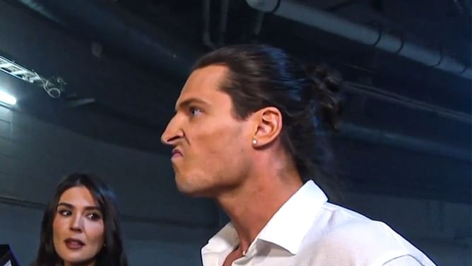 Kit Wilson of Pretty Deadly reacts after WWE releases his real-life wife and she sends a goodbye message