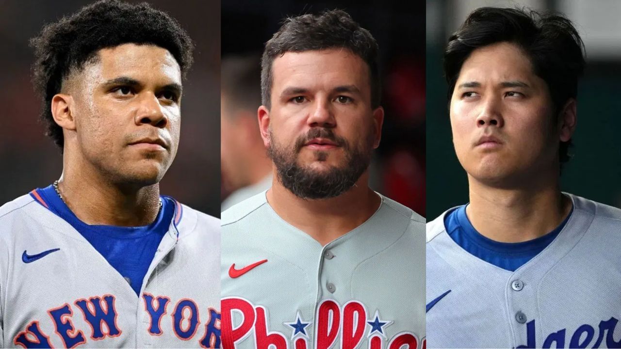 (Left to Right) Juan Soto, Kyle Schwarber, Shohei Ohtani (Images from - Getty)