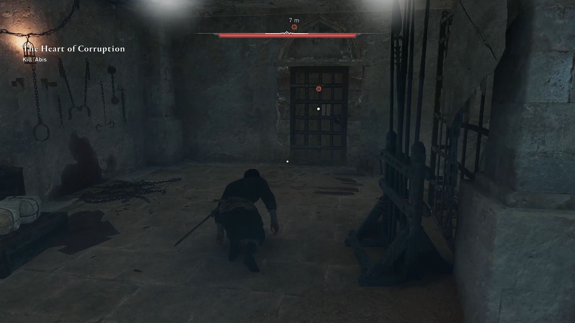 Otevřete tyto dveře pomocí získaného klíče od strážného (obrázek přes Ubisoft)