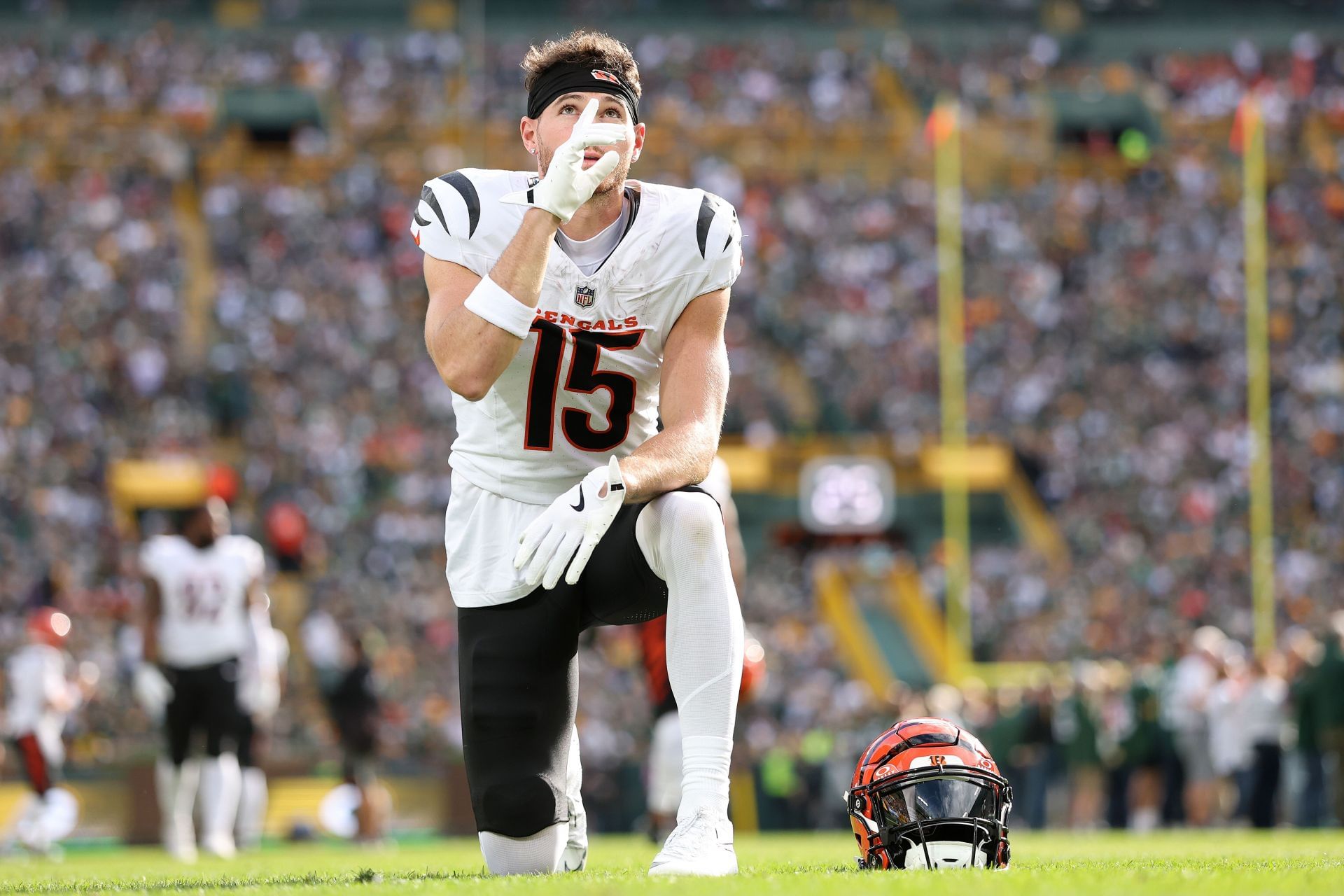 NFL fans react as Bengals' Charlie Jones hits 21.78 mph for 99-yard touchdown against Bears 2 Charlie Jones at Cincinnati Bengals vs. Green Bay Packers - Source: Getty