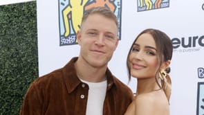 Christian McCaffrey's wife Olivia Culpo flaunts stunning bodycon turtleneck to capture perfect Thanksgiving family pic