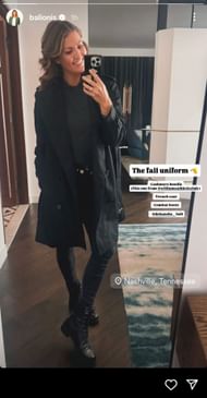 A still taken from Amanda Balionis's Instagram story (via @balionis)