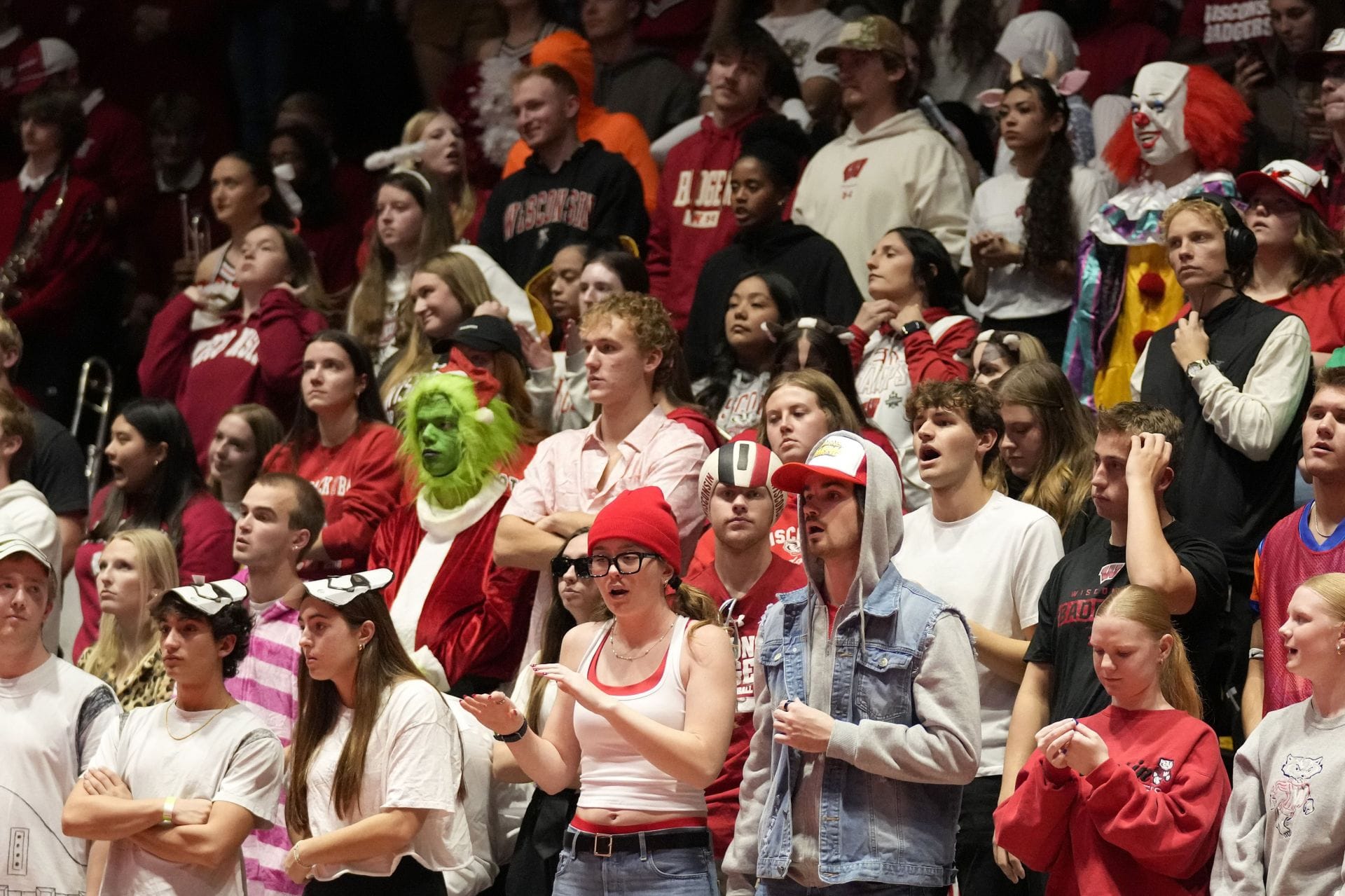 Audience watching the Nebraska Volleyball match against the Wisconsin Badgers [Image Source : Getty] 