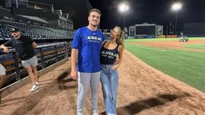 Trey Yesavage’s fiancee Taylor Frick drops 2-word shoutout as couple shows up at ECU Pirates game fresh off their engagement week
