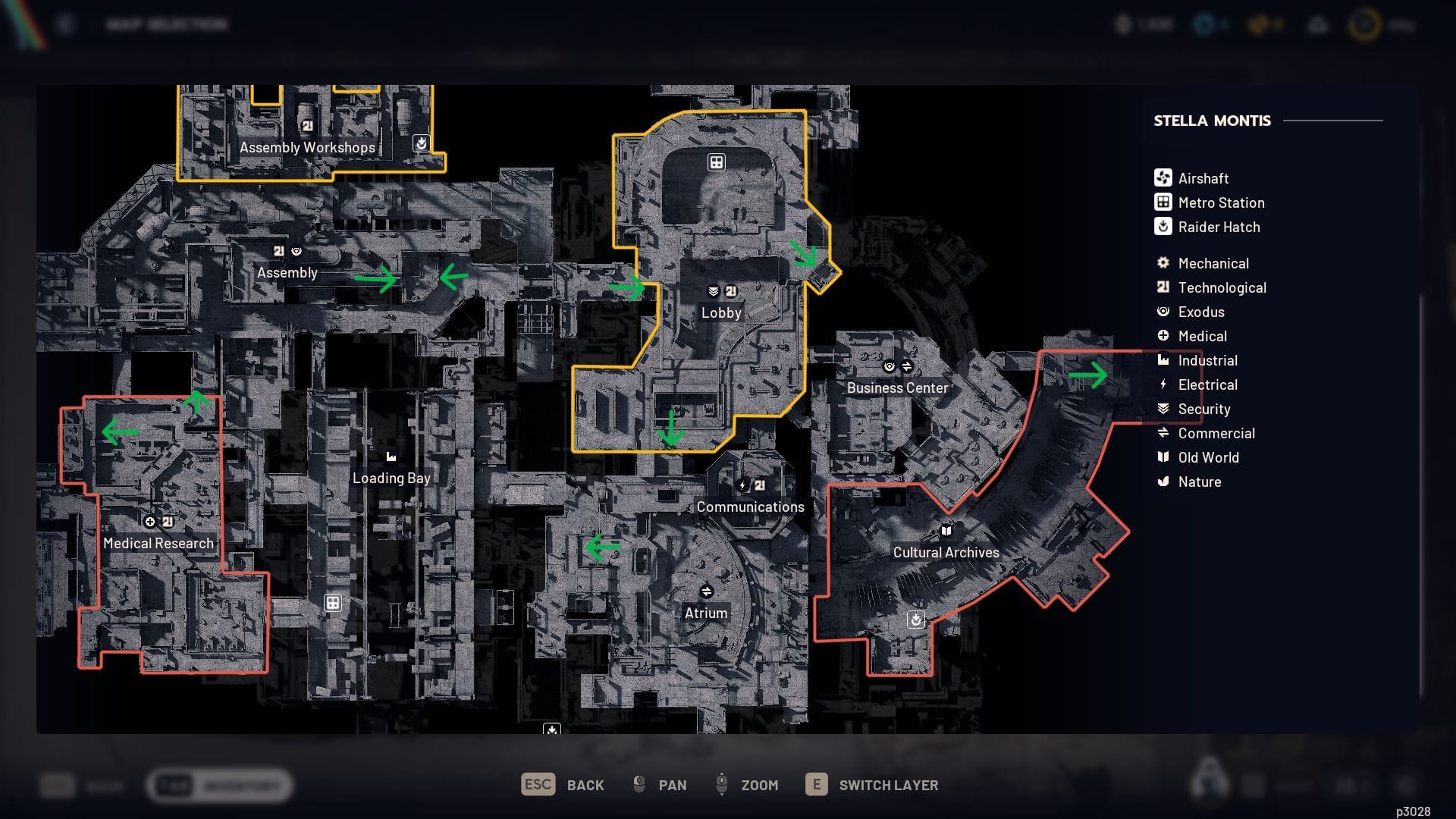 Stella Montis locked spaces on the top level (Image via SK Gaming || Embark Studios)