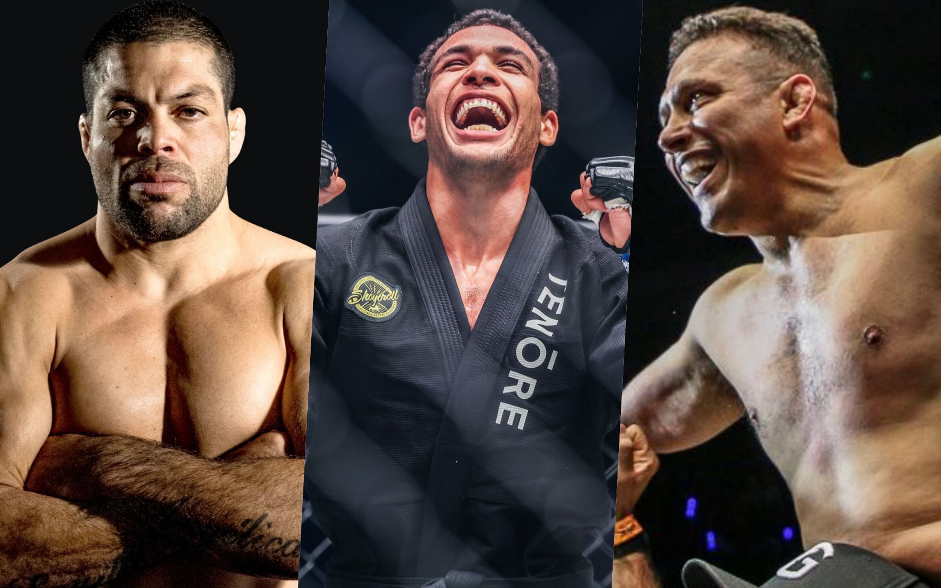 From left to right: Andre Galvao, Tye Ruotolo,  Renzo Gracie | Image by ONE Championship