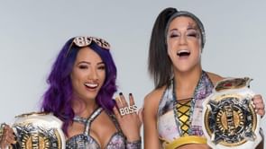 Bayley reacts to her picture with Mercedes Mone and two other AEW stars