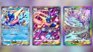 All Greninja ex variants as seen in the game (Image via The Pokemon Company)