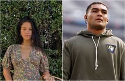 Puka Nacua's ex-GF Hallie Aiono turns heads taking baby Kingston to beach just 18 days after his birth