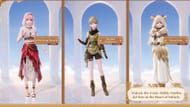 4-star outfits Purifying Wind, Shadow Swiftweave, and Forest Folk (Image via Infold Games)