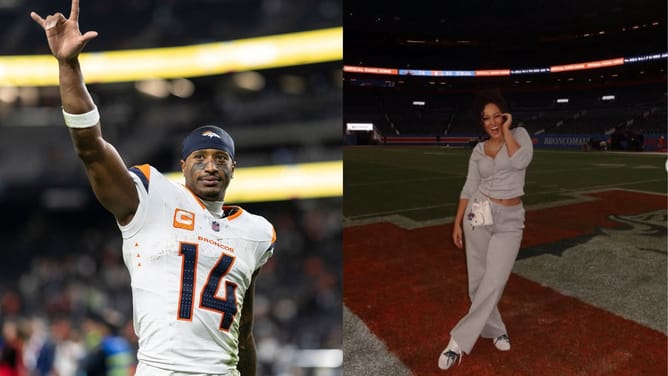 Courtland Sutton's wife Brea locks lips with Broncos WR while showing off special gameday outfit