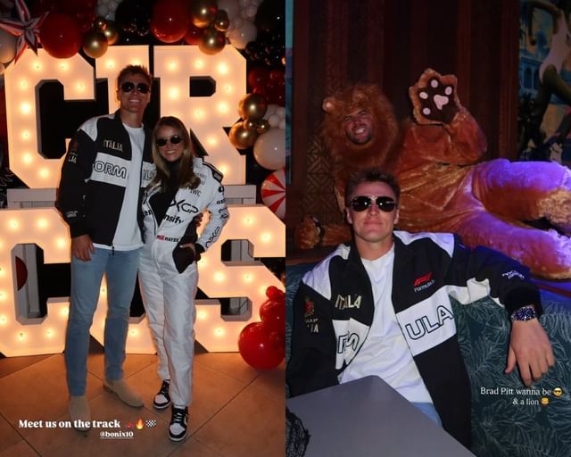 Bo Nix and wife Izzy Smoke Nix channel racing vibes for their Halloween 2025 celebration [PHOTO] [IG/@izzysmokenix]