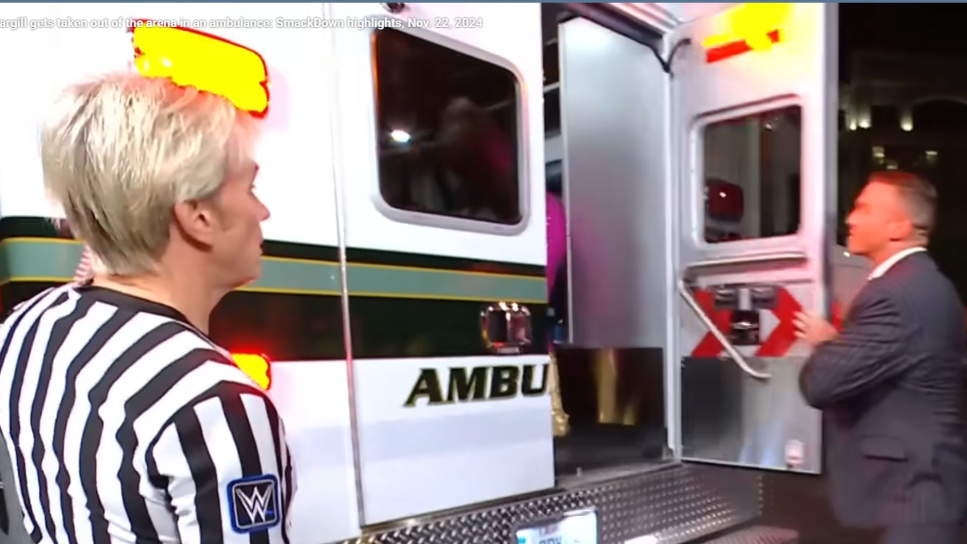 A WWE star is injured (Credit: WWE on YouTube)