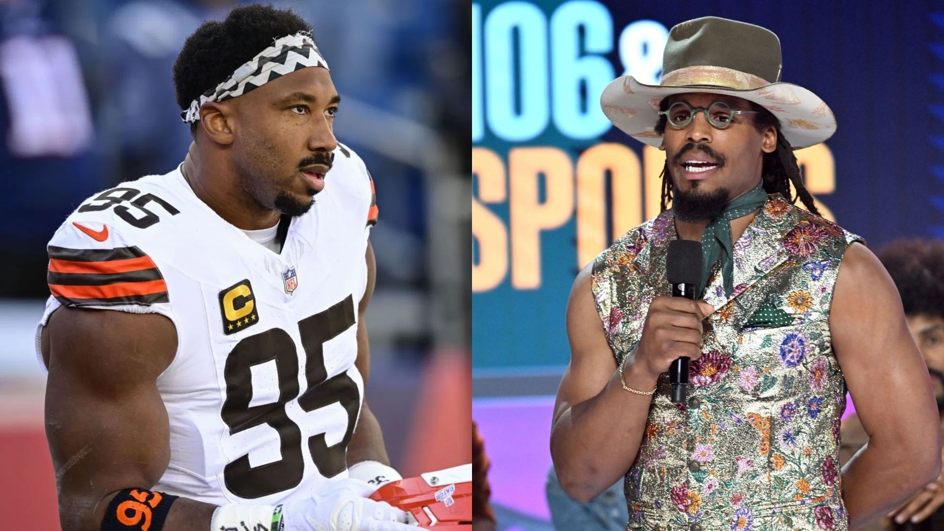 Cam Newton berates Myles Garrett