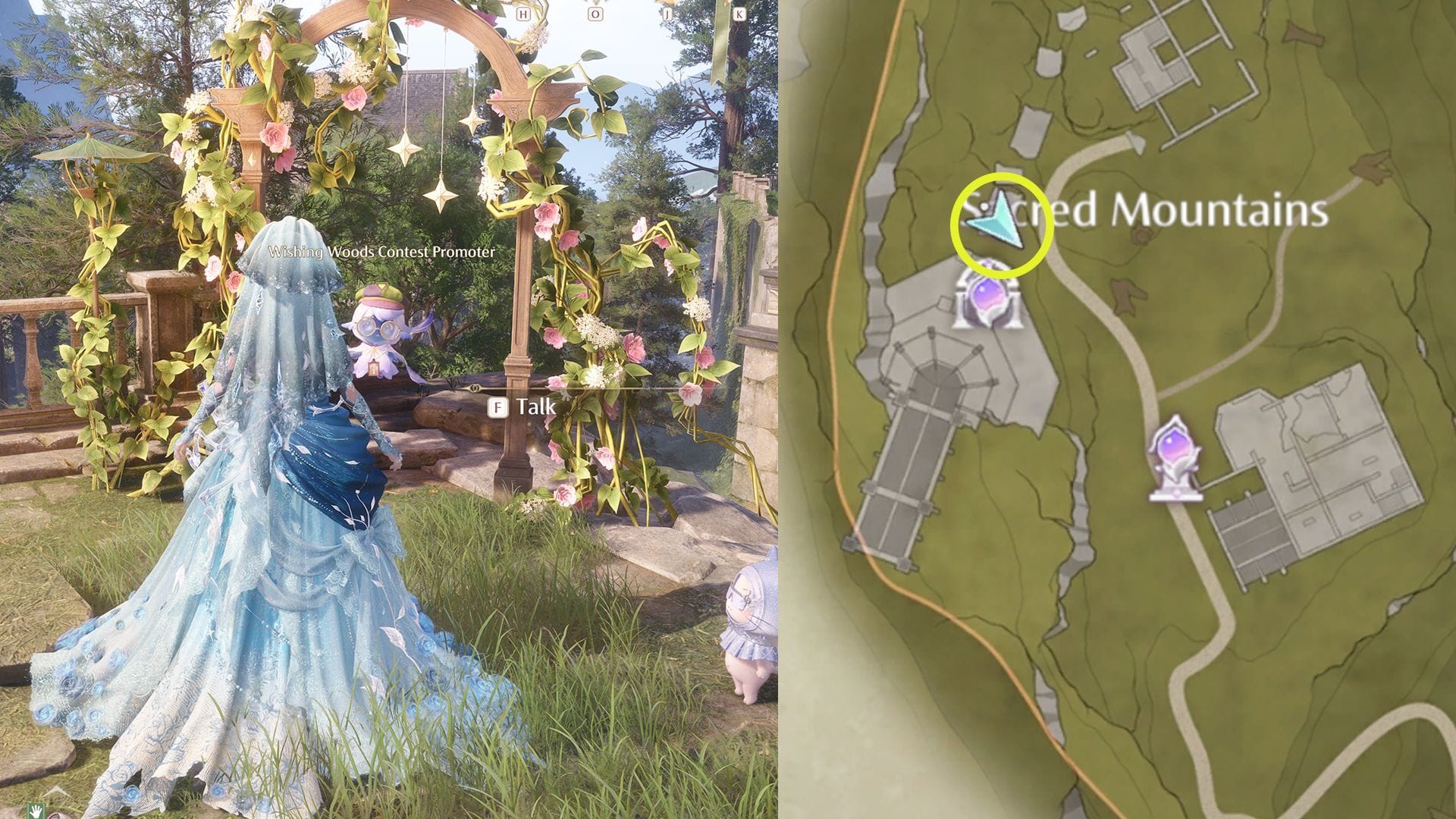 Sacred Mountains event site location (Image via Sportskeeda Gaming/Infold Games)