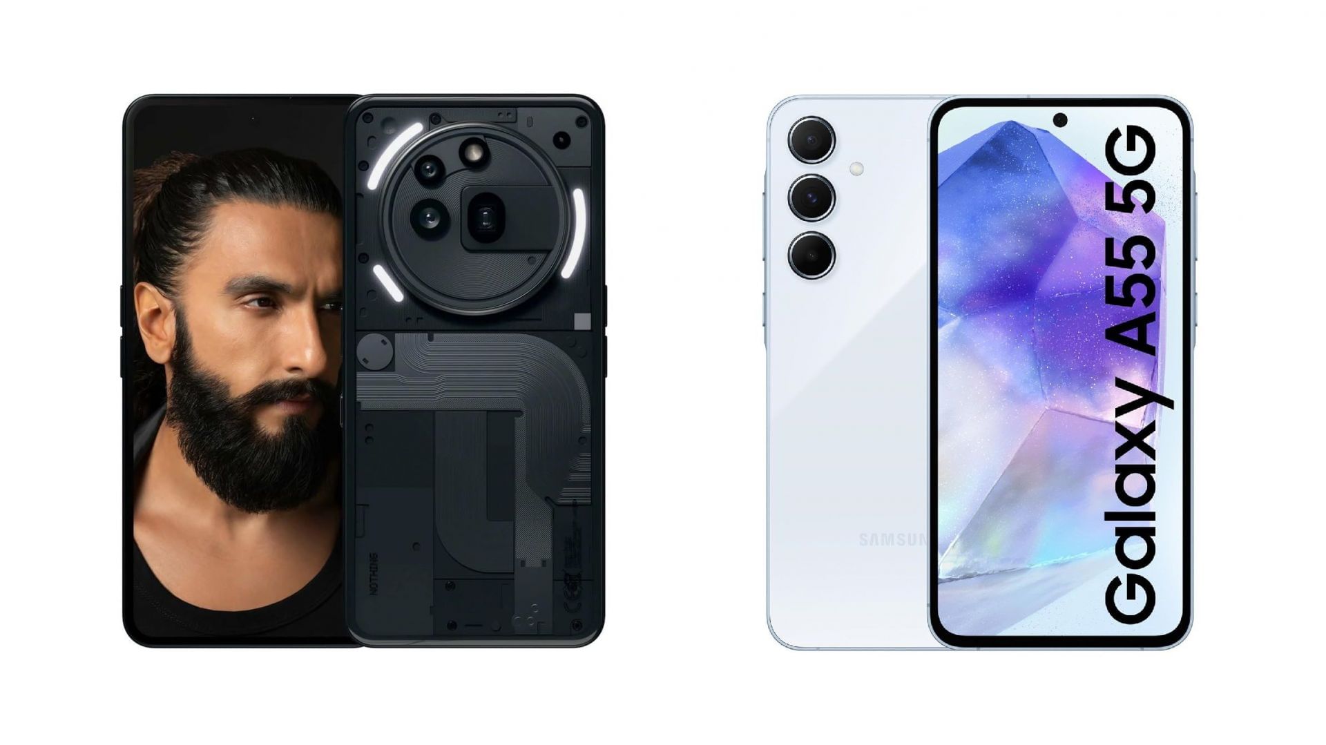 Picture of Nothing Phone (3a) Pro vs Samsung Galaxy A55