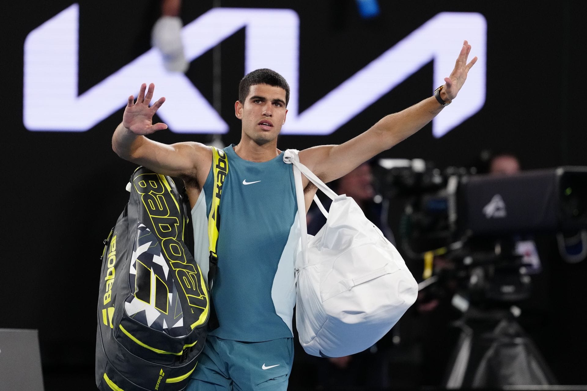 Carlos Alcaraz at the 2025 Australian Open (Source: Getty)