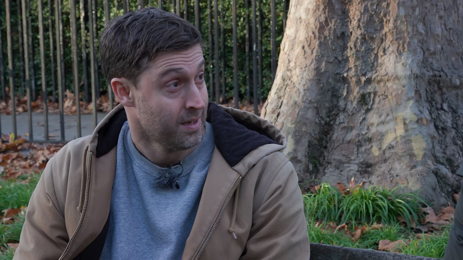 IWGB president Alex Marshall speaking with People Make Games (Image via YouTube/People Make Games)