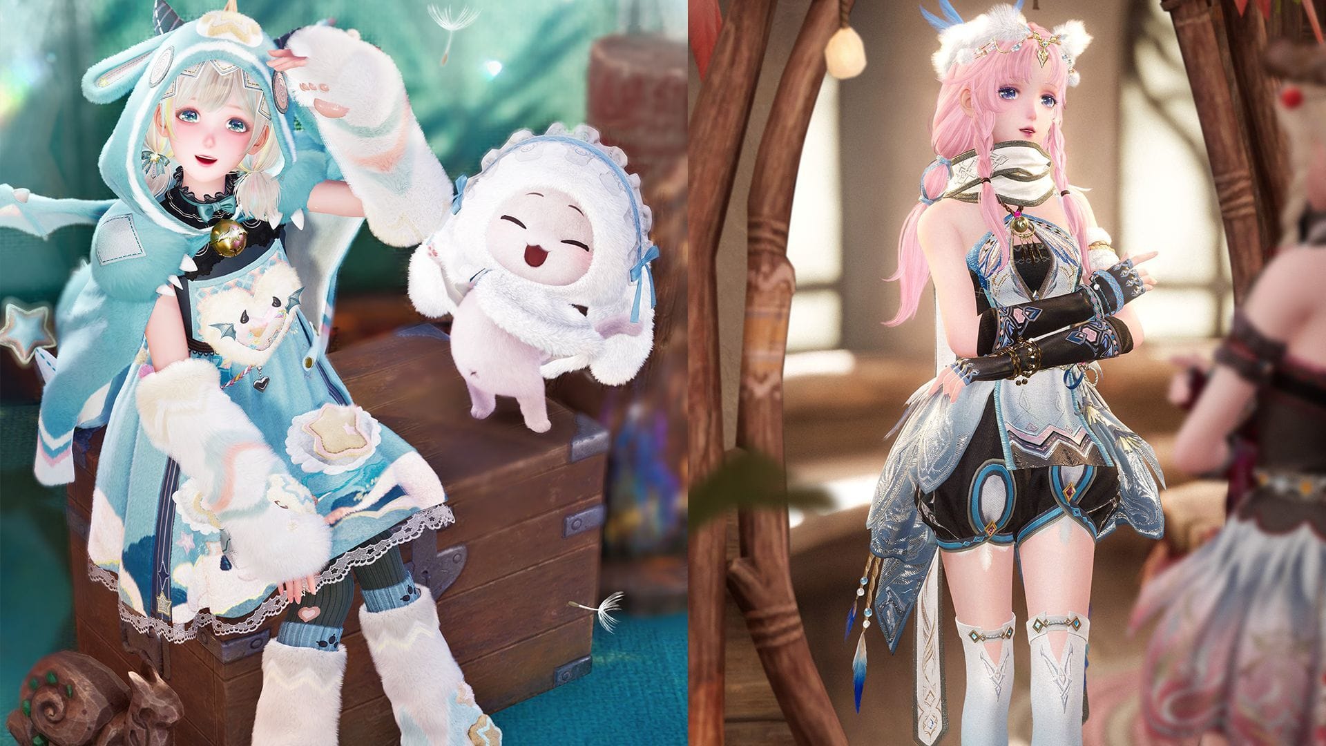 4-star outfits Deepwood Dream and Feathery Song (Image via Infold Games)