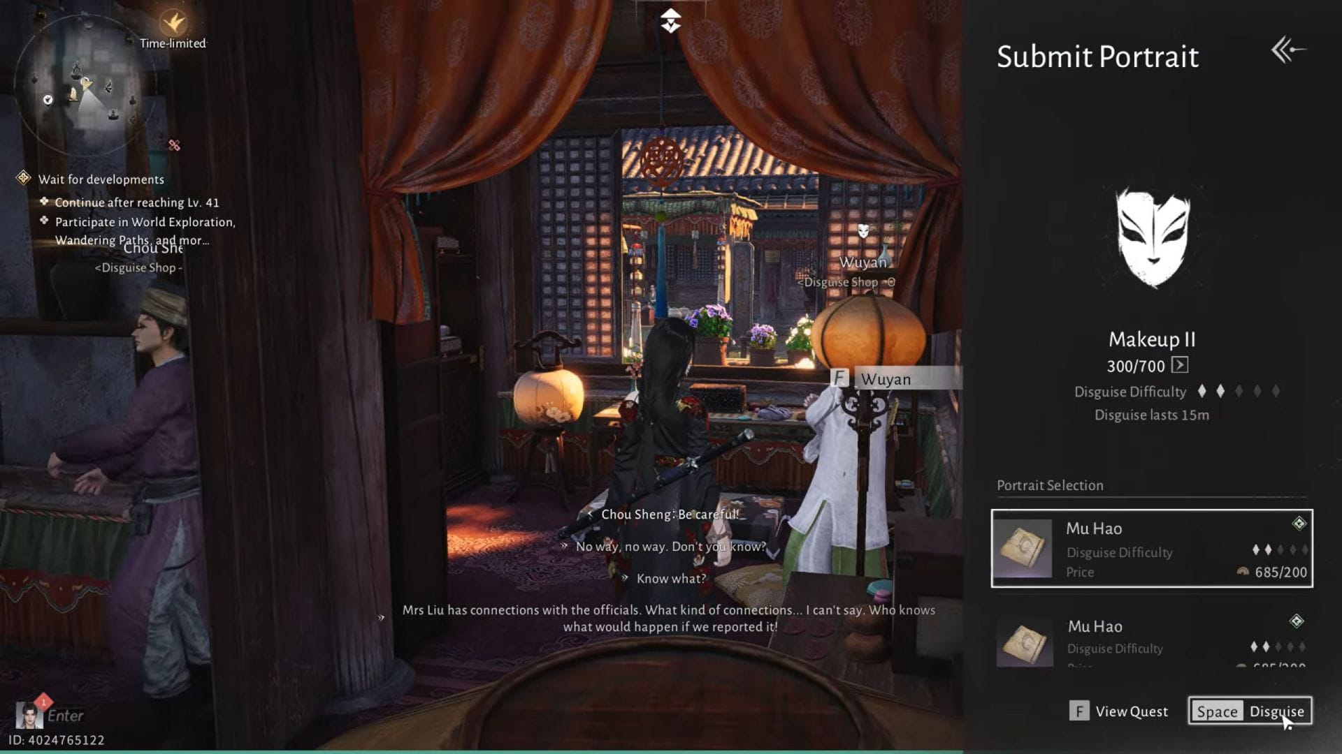 Commence the disguise to fool the cult members (Image via NetEase Games/YouTube: @Em Quang)