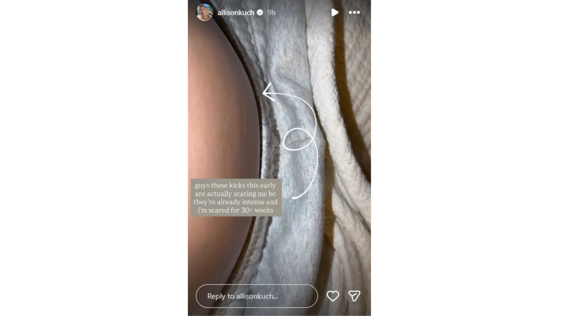 Isaac Rochell&rsquo;s wife, Allison Kuch, shared her experience during her second pregnancy. (Credit: @allisonkuch)