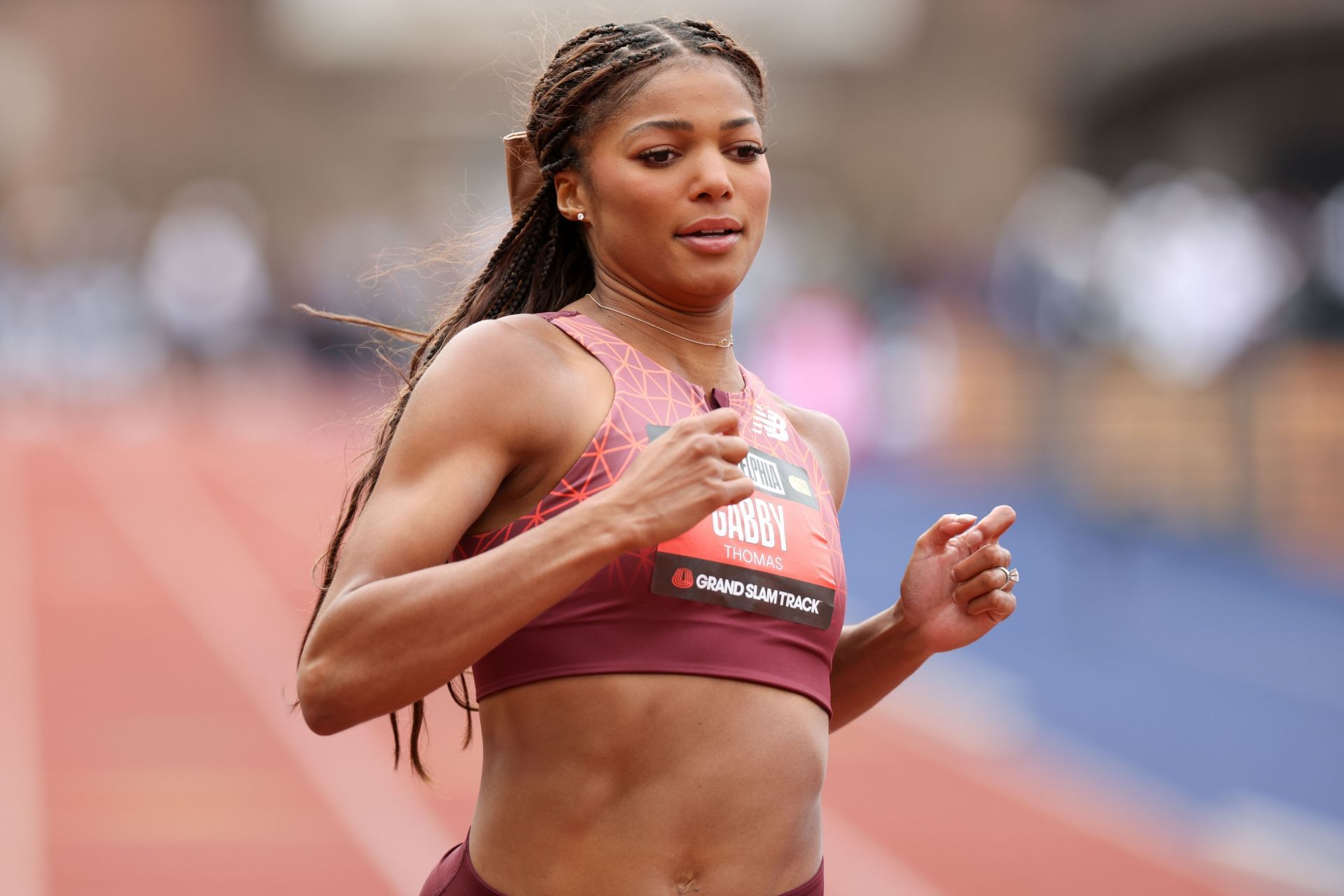 Gabby Thomas at Grand Slam Track Philadelphia [Image Source : Getty] 