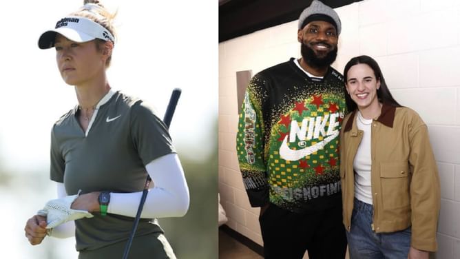 "He Tweeted About My Shoes Too" - Nelly Korda Hyped After LeBron James Shouts Out #1 Golfer's Elite Display Following Linkup With Caitlin Clark