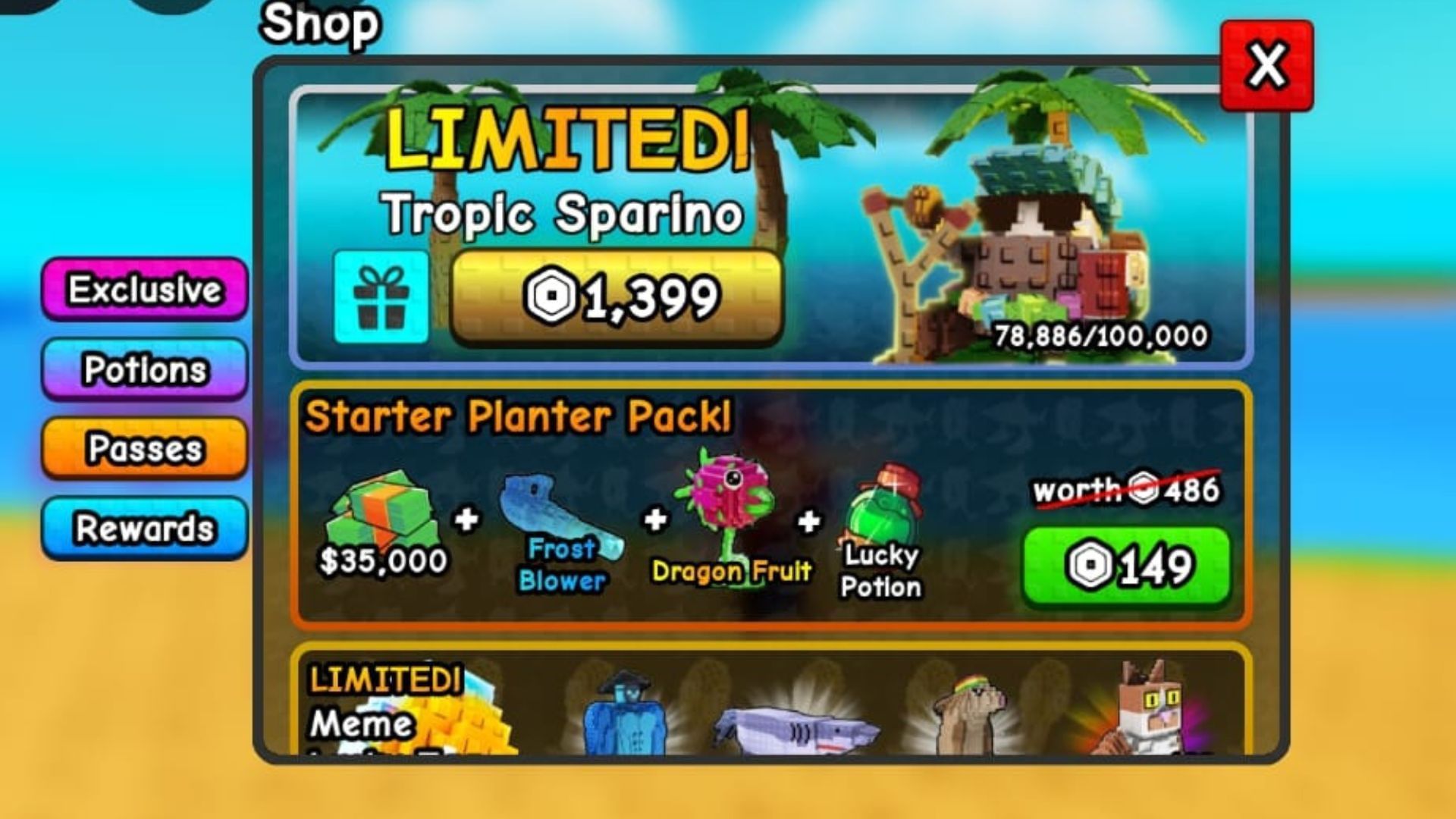 The Tropic Sparino (Image via Roblox)