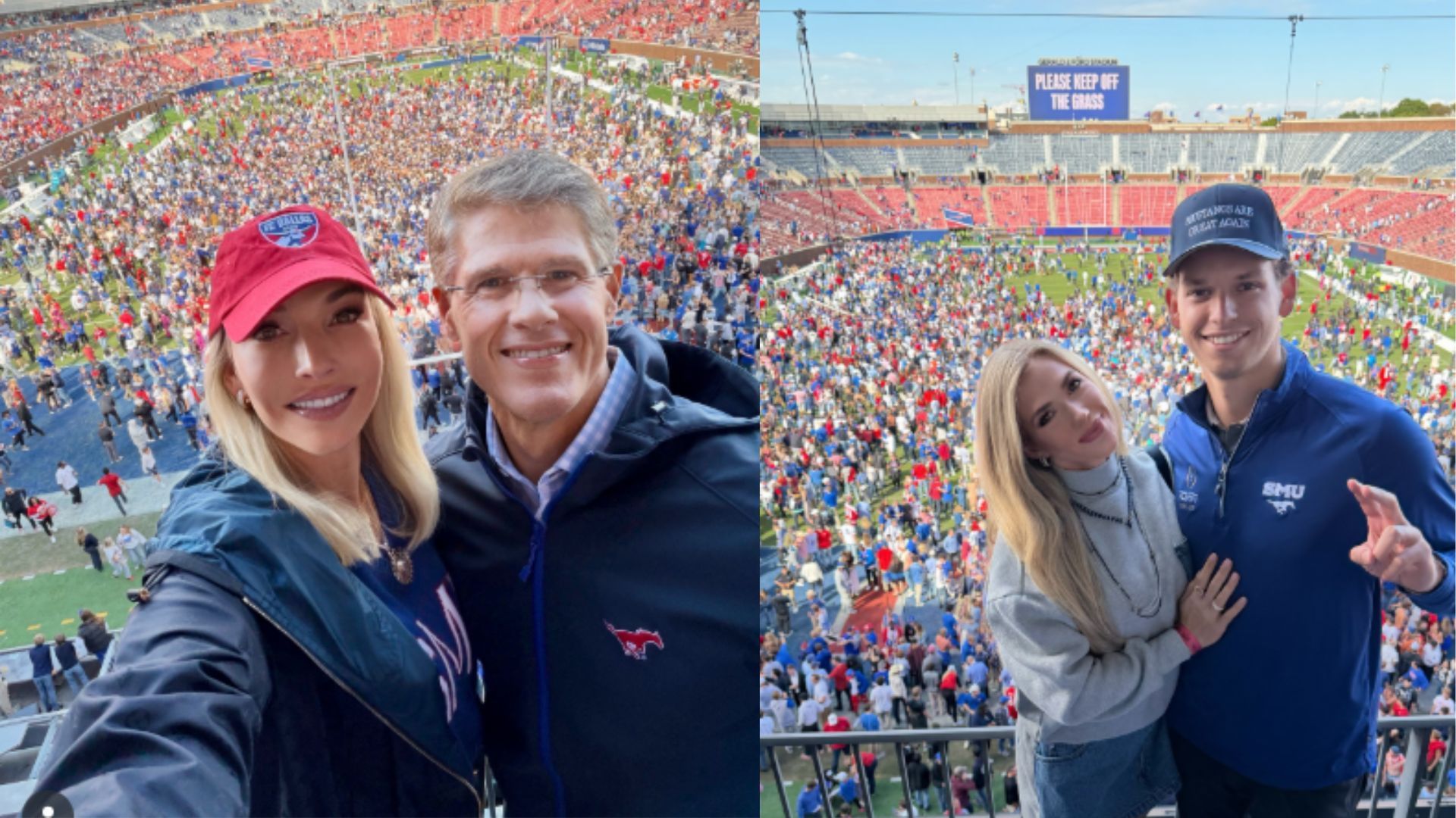 Tavia Hunt shared photos from SMU&#039;s win over Miami. (Photos via Tavia Hunt&#039;s Instagram Story)